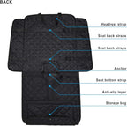 Deluxe Dog Seat Cover for Front Seat-More Durable Waterproof Front Seat Protector, High Heat Resistant and Nonslip Front Seat Cover for Dogs Kids, Universal Size (Black MAT)