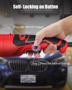 AVID POWER Car Buffer Polisher, 1200W 7 Inch/6 Inch Rotary Buffer Waxer, 6 Variable Speed 1600-3500 RPM, Detachable Handle & Side Handle for Car Detailing, Boat Sanding, Polishing and Waxing