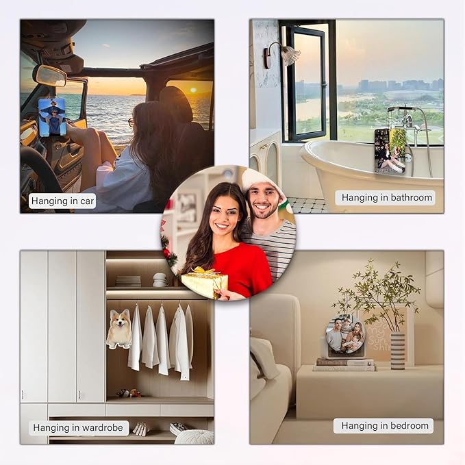 Custom Air Fresheners with Picture-Personalized Air Freshener for Car-Hanging Air Freshener for Wardrobe,Bathroom,Livingroom (Round 5pcs)
