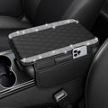 NBTEPEM Bling Car Center Console Cover, Leather Car Arm Rest Cover Cushion with 2 Storage Bags, Universal Auto Armrest Protector Storage Box, Bling Accessories Interior for Most Vehicles (Silver)