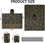 Poncho Liner Hoodie with Pocket Insulated Military Sleeping Bag Waterproof for Outdoor Camping Travel Survival Hunting Car Emergency
