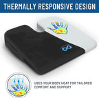 Everlasting Comfort Car Seat Cushion for Driving - Wedge Car Cushion for Office, Travel, Gaming Chair Memory Foam Driver Booster for Short People, Non-Slip, Washable Cover, Back & Sciatica Relief