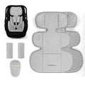 Infant Car Seat Insert Head and Body Support Thickened, GFU 3-in-1Reversible Newborn Insert for Carseat with Strap Pads, Soft Stroller Cushion Pillow Insert for Boys and Girls, Grey