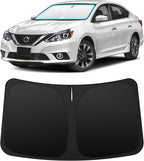 INSAUTO Custom Fit Windshield Sun Shade Accessories for Nissan Sentra 2013-2019, Foldable Front Window Sunshade, UV & Heat Reflector, Keeps Interior Cool, Includes Storage Bag