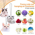 18 Pack Car Hanging Freshener Cat, Car Accessories Funny Cute Cat for Women and Men Hanging Air Freshener Interior Room Decorations Pendant Supplies