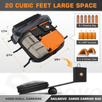 Sailnovo Car Rooftop Cargo Carrier Roof Bag 20 Cubic Feet Waterproof Car Top Carrier, Fits Most Vehicle with/Without Rack, Include Anti-Slip Mat,6 Reinforced Straps,6 Door Hooks