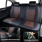 Car Seat Cover Full Set Kit, Universal Car Seat Cover for Cars, Waterproof Leather, Protect & Upgrade Car Interior, Airbag Compatible, Easy to Install & Clean, for SUV, Pickup Truck, Sedan