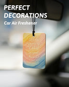 Boho Abstract Christian Car Air Freshener 4 Pcs, Jesus and Lamb Sun Religious Hanging Air Freshener for Cars Closet Drawer Books, Colorful Christian Car Accessories Mirror Decor for Women