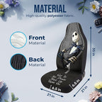 GENANY Nightmare Skellington Car Seat Covers Set of 2, Horror Breathable Front Seat Covers for Truck Sedan SUV, Spooky Car Accessories, Horror Gift for Women Men