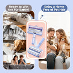 Pet Hair Remover, Pet Hair Removal Tool, Reusable Lint Roller with Double Roller,Cat and Dog Hair Remover for Furniture, Couch, Carpet, Car, Dual Trapping compartments with Spray Function
