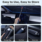 [Upgraded] DooGooCoo Windshield Sun Shade Umbrella - Large, Car Sunshade for Front Windshield [UV Block & Heat Shield], Keep Car Cooler & Protect Interior Sun Shade for car Windshield (61"x35")