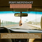 2 Pack Hanging Car Air Freshener Diffuser, Refillable Glass Bottle with Wooden Cap, Long Lasting Drift Car Air Freshener for Essential Oils - Car Fresheners, Car Accessories-A6
