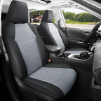 GIANT PANDA Customized Full Set Car Seat Covers Fit for Toyota Rav4 2019 2020 2021 2022 2023 2024 2025 Rav 4 XLE,LE,XLE Premium,Limited(Non-Hybrid & Adventure,TRD-Off),Front & Rear/Back (Black+Gray)
