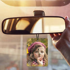 Custom Air Freshener for Car with Photo Text Picture Both Sides, Personalized Gift for Valentine’s Day Birthday- Ideal for Car Wardrobe Bathroom Hanging Ornaments