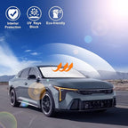 Windshield Sun Shade Custom Fit for 2025 2026 Kia K4 Accessories Foldable Sunshade Sun Blocker Protect Car from Sun Rays & Heat Damage Keep Car Cooler
