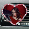 Personalized Car Air Freshener with Photo – Custom Rhinestone Vent Clip & Heart-Shaped Acrylic Picture Frame for Car Interior Decoration Accessories (Mixed Pink, One Size)