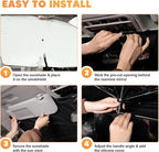 KUST Custom Fit Windshield Sun Shade Umbrella for Toyota Highlander 2020-2025 2026 | Foldable Sunshade with Bendable Handle | Blocks Heat & UV Scratch Resistant Keep Cool Sunshield