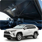 Windshield Sun Shade Umbrella for Toyota Rav4 Accessories 2013-2024 2025, UV Block Rav4 Sun Shade for Car Windshield, Heat Shield Car Sunshade for Rav4 & Rav 4 Front Window Windshield.