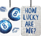 Preppy Retro Blue Car Air Freshener Hanging 2Pcs Lucky Ball 8 Car Accessories, Trendy Retro Decor For Cars Cute Air Freshener Blue Cars Mirror Decoration Interior for Women Girls(Lavender)
