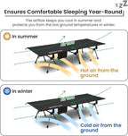 ONETIGRIS SUPRANUBIS Camping Cot, Height Adjustable with Cot Leg Extenders, Strong Support 330lbs, Lightweight Comfortable Folding Bed for Camping, Hiking, Travel, Truck, Beach, Office Nap