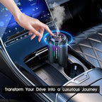P6 Smart Car Air Freshener Diffuser - Auto On/Off, 4 Modes, 30-Day Battery, Ultrasonic Mist, Long-Lasting 4 Months, Jade Dragon Tea Scent