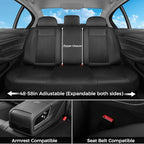 FLORICH Car Seat Covers Full Set, Universal Seat Cover 5 Seats, Automotive Seat Covers with Mesh Leather, Waterproof Car Seat Protector, Breathable Car Seat Cushion for Most Car SUV Truck, Black