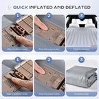 Coverado SUV Air Mattress with Wireless Built-in Pump & Pillows, Durable Thickened 300D Oxford Fabric Car Air Bed for Camping, Quick Easy Set-Up, Universal Air Mattress for SUVs, Minivans