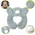 Baby Travel Pillow, Infant Kid's Cushion Soft and Skin Friendly for Car Seat, Pushchair and Stroller (Plush Grey)