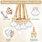 10 Pcs Christian Appreciation Gifts Empty Wood Car Freshener Christian Accessories Essential Oil Car Freshener Employee Biblical Gifts for Church Women Men