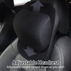ZATOOTO Adjust Height Car Neck Pillow, Memory Foam Headrest Neck Support Pillow Adjustable Neck Pain Relieved Headrest Driving Seat Cervical Support