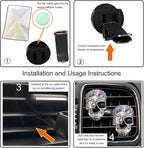 Gothic Skull Car Air Freshener Vent Clips with 2 Pads, Halloween Scented Car Accessories for Men Women, Automotive Interior Decor and Cool Car Fresheners for Men， Spooky Gift Idea-A7