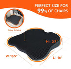 Car Seat Cushion, Comfort Memory Foam Car Cushions for Driving (Gray)