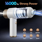 Car Vacuum Cleaner, 16000PA Mini Car Vacuum Cordless Powerful, 7 in 1 Portable Handheld Vacuum Cordless with LED Light, Dual Filters, One-Touch Empty for Pet Hair, Home, Office