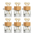 6 Pack,8ml Car Outlet Essential Oil Diffuser,Empty Clear Glass Car Air Freshener Vent Decoration Bottle Perfume Diffuser Vials For Aromatherapy Fragrance Ornament-1 Funnel&Dropper