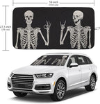 Skull Car Windshield Sun Shade Foldable Sunshade Front Window Cover Sun Visor Protector Accessories (59x27.5 inches)