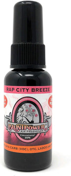 BluntPower (Rap City Breeze, 1 Pack) Concentrated Air Freshener for Room and Car Spray - Oil-Based Diffuser Spray Bottle - Long-Lasting Bathroom Spray, Car Freshener, & Odor Eliminator Spray