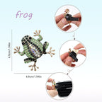 Frog Car Decor,2pcs Cute Tree Frog Air Vent Clips Car Air Fresheners,Bling Rhinestone Animal Dashboard Decoration Accessories for Women,Refillable Aroma Diffuser