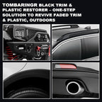 Black Trim Restorer Outdoor-Use Only Restores Deep Black Color in Minutes UV & Water Resistant Long-Lasting Protection for Exterior Plastic, Vinyl & Rubber Glossy Streak-Free Finish 4oz