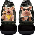 Pig Car Seat Covers Nonslip Car Seat Covers for Front Seats Elastic Polyester Funny Auto Interior Accessories All-Season Protection Suitable for Most Cars,SUV,Sedan