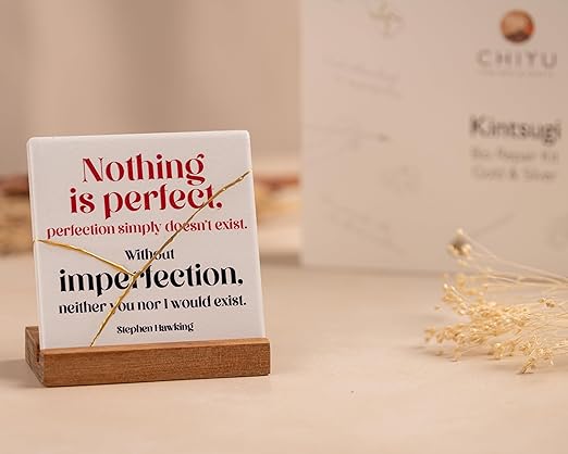 CHIYU Bio Kintsugi Repair kit: Bio Repair Kit - Gold & Silver - Bio Based - Gold Glue - Food Safe - The Most Complete and Durable Kintsugi kit