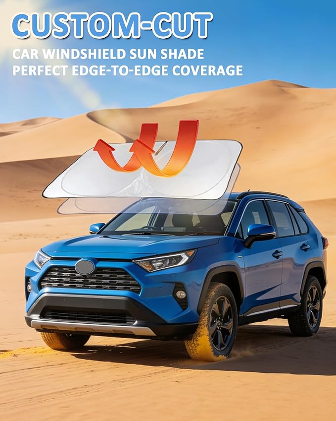 Sun Shade for Chevrolet Equinox Windshield Sunshade fit for Chevy Equinox 2018-2024 (Equinox EV Not Fit) Accessories Front Window Cover Shield Visor Protector Keep Interior Cool Blocker
