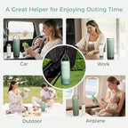 Momcozy Portable Breast Milk Cooler for Travel, 24H Ice-Free Cooling Breastmilk Storage Bottles Container, 12 Ounces Leak Proof Outdoor Small Freezer, Baby Breastfeeding Essential for New Moms