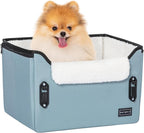 PETSFIT Dog Car Seats for Small Dogs – Patented Safety Buckles – Safety Tether – Foldable Travel Dog Booster Car Seat Reduces Anxiety & Road Trips – Stable Frame, Fits Front/Back Seat (Mint Green)