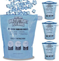 Large Leakproof Ice Bag. Reusable Ice Pack for Cooler - Long Lasting Instant Cooler Ice Packs - Drop in Cubed Ice to Make Cold, Dry Freezer Packs for Coolers - Drink Your Ice When It Melts