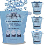 Large Leakproof Ice Bag. Reusable Ice Pack for Cooler - Long Lasting Instant Cooler Ice Packs - Drop in Cubed Ice to Make Cold, Dry Freezer Packs for Coolers - Drink Your Ice When It Melts