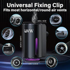 Car Air Freshener - Smart Adjustable 3-Speed Intensity, Rechargeable Humidifier Car Essential Oil Diffuser - Comes with 8 Bottles of 10ml Perfume (Black)