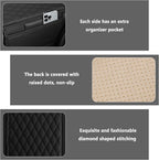 Upgraded Car Center Console Cover,Microfiber Leather Car Armrest Cover Cushion with 2 Storage Bags,Car Armrest Storage Box Interior Accessories for Most Vehicles (Black)