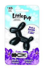Little Pup 96605 Black Velvet Scent, Car Air Freshener, Clips to A/C Air Vent, Alcohol-Free Fragrance Oil, Non-Hazardous and Non-Toxic Plastic, Set of 1