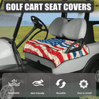 Biyejit Golf Cart Seat Covers with 4 Pockets Golf Cart Seat Towel Blanket Fits 2-Seat Golf Carts, Golf Cart Accessories