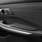 BETTERHUMZ Car Door Armrest Cushion Pad for Alcantara Suede, Car Elbow Rest Pad for BMW 3 4 5 6 7 8 X1 X3 X4 X5 X6 Z4 Series Car Accessories (Right, Black line)